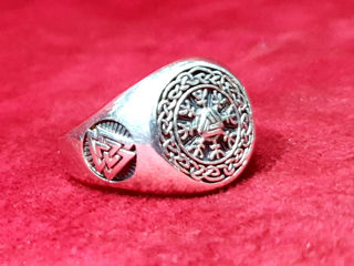 Серебряное мужское кольцо викингов foto 9