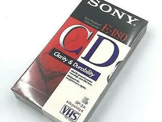 Caseta video vhs sony e-180 video cassette 3h clarity&durability