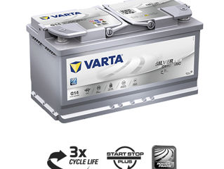 Varta Silver Dynamic AGM G14 95Ah 850A - 4500 лей! foto 2