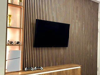 Panouri decorative riflate. perete decorativ. декоративные рейки. панели декор.стеновые панели. foto 4