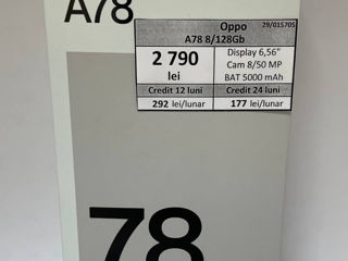 Oppo A78 8/128 Gb- 2790 lei