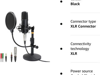 Microfon Condensator Zhenren Xlr, Studio 192 Khz/24 Biți, Kit De Microfon Podcast Cardioid foto 2