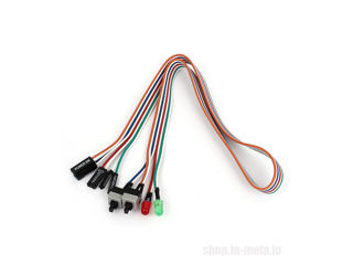 ID-113, High Quality PC Case Red Green LED Lamp ATX Power Supply Reset HDD Switch Lead 20" foto 1
