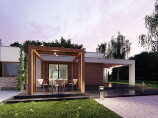 Proiect de casa cu parter 120 m2 si acoperis plat  / arhitect / proiecte de casa / arhitectura