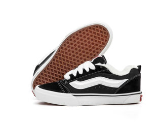 Vans KNU Skool Black/White Unisex cu blana/с мехом foto 7