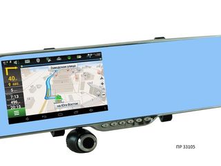 Видео регистратор зеркало с камерой заднего вида , навигатор , сенсор 5 inch , WiFi , Android foto 1