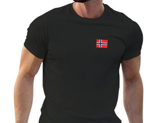 Футболка с флагом Норвегии и Великобритании т.д
