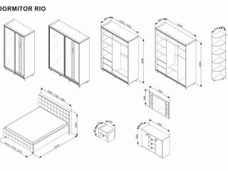 Dormitor Ambianta Rio (alb) Livrare gratuită! foto 3