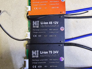 BMS Li-ion 4S 12V 30A, 3S 12V 60A, 7S 24V 60A with Balance Wire and Temperature Sensor