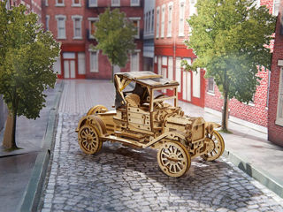 Puzzle 3D de mașini de epocă Kit de mașini cu acoperiș pliabil și motor functional cu 4 cilindri. foto 3