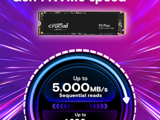 SD NVME 1.0TB Crucial P3 Plus PCIe4.0 x4  [Read 5000 MB/s, Write 4000 MB/s] foto 3