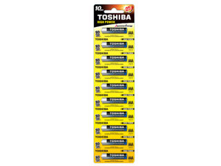 Baterii alcaline de mare putere Toshiba AAA, LR03GCP-BP1X10-CN SET 10 BUC. Baterii alcaline de mare