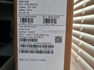 Новый Lenovo ideapad 15AMN7.Ryzen 3 7320u.8gb.Ssd 256gb.Nou sigilat.Garantie 2ani. foto 2