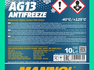 Antigel verde MANNOL 4013 Antifreeze AG13 (-40 C) Hightec 10L (10,8kg) foto 2