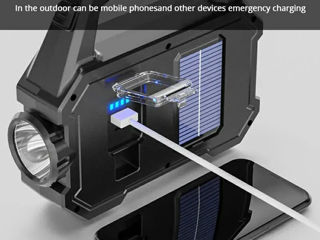 Фонарь-Повербанк с солнечной батареей и USB foto 5