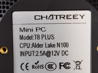 Mini PC Chatreey N100 16GB RAM DDR5 4800MHz, 128GB M.2
