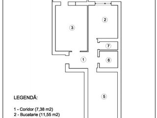 Apartament cu 2 camere, 68 m², Durlești, Chișinău foto 3