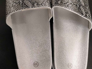 Papuci de vară pentru femei B470690-argint / Женские летние тапочки B470690 - Серебристые