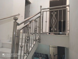 Balustrade din Inox si Sticla ( Pleksiglas )  !!! Перила из Нержавейки и Закаленного стеклa foto 8