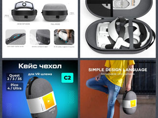 Bobovr M2 Plus Комплект Аккумуляторов, Кейс Чехол для Oculus Quest 2 foto 4