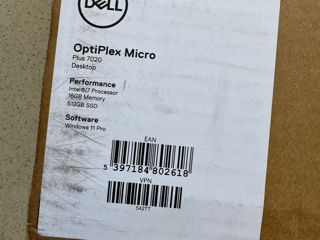 Mini Pc Dell OptiPlex Micro Plus 7020 i7/16gb/512gb Windows 11 Pro Nou foto 2