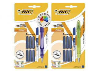 Set Stilou + Cauciuc + 6 Cartuse Bic Easy Clic