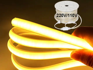 Banda led 220V COB,alb,alb-cald,albastru,rosu,verde. foto 4