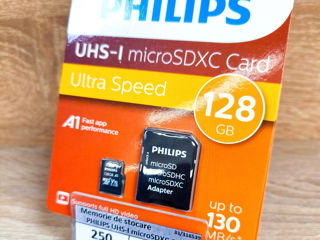 Philips UHS-I microSDXC ard 2 bucati 128Gb, 250 lei