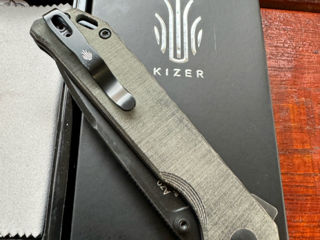 Нож Kizer Begleiter XL, Micarta - высокоуглеродистая сталь154CM / на керамических подшипниках фото 3