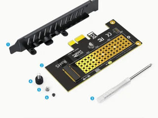 Переходники Pcie - NVME, Pcie - SATA III, (M.2 NVME SSD Ngff to Pcie 3.0 X16, Х4, Х1) фото 3