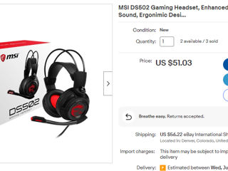 MSI DS502 Gaming Headset foto 5