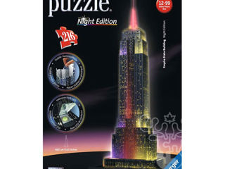 Puzzle 3d Ravensburger - Empire State Building - Lumineaza Noaptea, 216 Piese foto 2