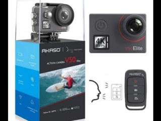 Camera video sport Akaso V50 Elite, 4K, 60FPS, 2" Touchscreen, Wi-Fi, Bluetooth, Black