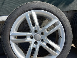 Discuri originale Audi 5x112 R18 cu cauciucuri 245/45 R18 foto 2