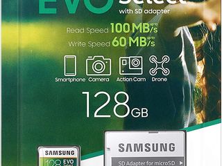Высокоскоростная карта Samsung EVO Select 128GB U3 100MB/s foto 4