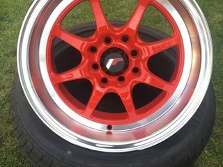 Jante Japan Racing  R15x7,5 ET30 4x100/114 Red. foto 5