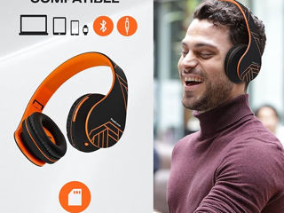 PowerLocus Bluetooth Over-Ear Headphones, Wireless Stereo Foldable Headphones Wireless foto 3