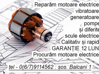 Электродвигатели, ремонт, продажа Reparăm motoare electrice, vibratoare, generatoare, pompe foto 4