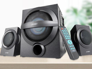 Speakers F&D A140X Black, Bluetooth, Usb Reader, Led, Remote Control, 37W / 13W + 2 X 12W / 2.1 foto 7