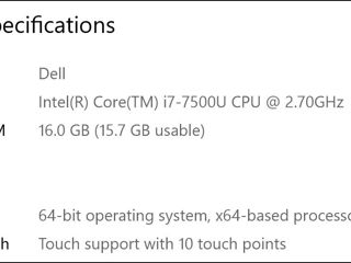 Dell XPS 13 9360, i7 - 7500U - 3.5GHz, RAM 16 GB, SSD 512, 13.3", 4K + Docking Station D3100 foto 4