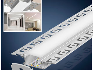 Iluminat mobilier, banda LED, profil din aluminiu pentru bandă LED, panlight, senzor banda LED foto 13