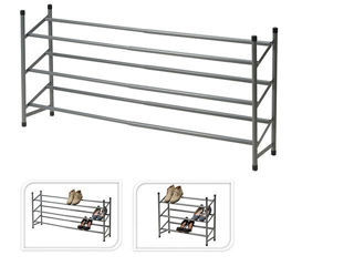 Etajera Pentru Incaltamine 3 Rafturi 23Х50X(62-115)Cm, Metal foto 2