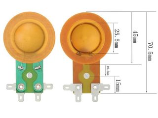 Мембраны для ВЧ динамиков, драйверов, пищал foto 2