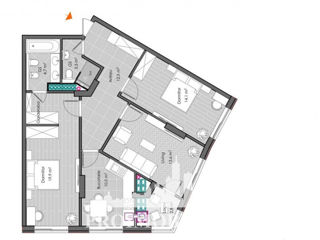 Apartament cu 3 camere, 81 m², Centru, Ialoveni foto 3