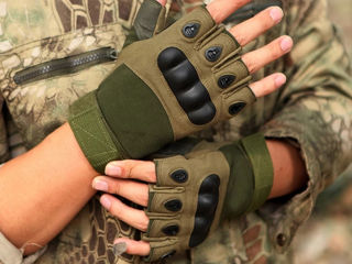 Перчатки кожа-текстиль с защитой костяшек кулака foto 9