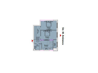 Apartament cu 2 camere, 59 m², Centru, Ungheni foto 5