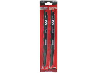 Set 2 lame fierăstrău sabie p/n lemn si metal 240x19x1.5mm (5.0mm) Raider de la Euromaster.MD