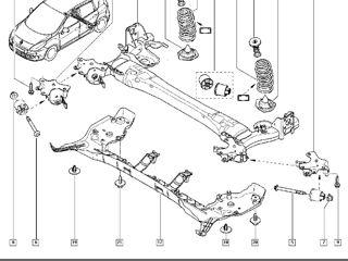 Полиуретановый сайлентблок задн балки  renault megane iii 2008- 55 04 475 17r renault foto 1