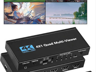 HDMI Multiviewer Switch 4x1  Quad Multi Viewer