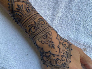 Mehendi pictura cu henna временная тату foto 3